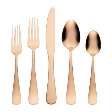 Ucaabnel Melodie Copper Titanium 30 Piece Flatware Kit
