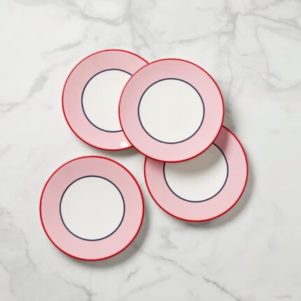 Ucaabnel Make It Pop Accent Plates - Set of 4 - Pink/Blue