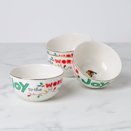 Ucaabnel Snoopy Christmas All-Purpose Bowls - Set of 4