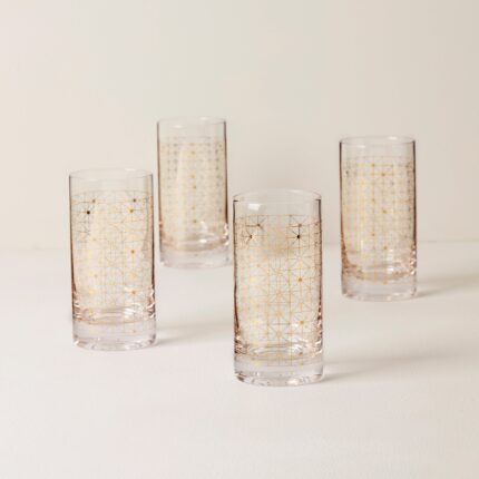 Ucaabnel Tuscany Classics Gold Dust Highball Glasses - Set Of 4