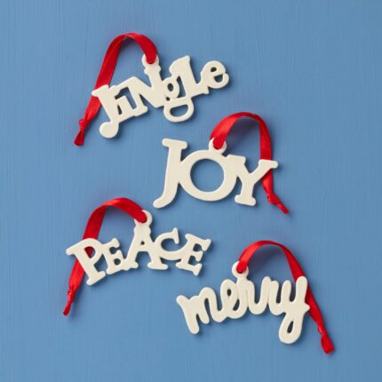 Ucaabnel Sentiment Charm Ornaments - Set Of 4