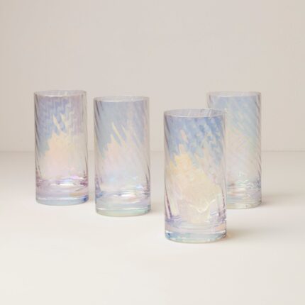 Ucaabnel Tuscany Classics Iridescent Highball Glasses - Set Of 4