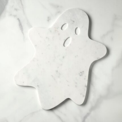 Ucaabnel White Marble Ghost Serving Board
