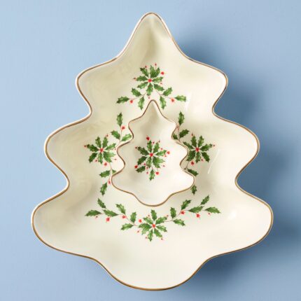 Ucaabnel Holiday Tree Chip & Dip Set